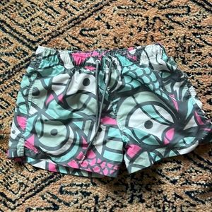 Boardies Fish Print Shorty Swim Trunks (S)